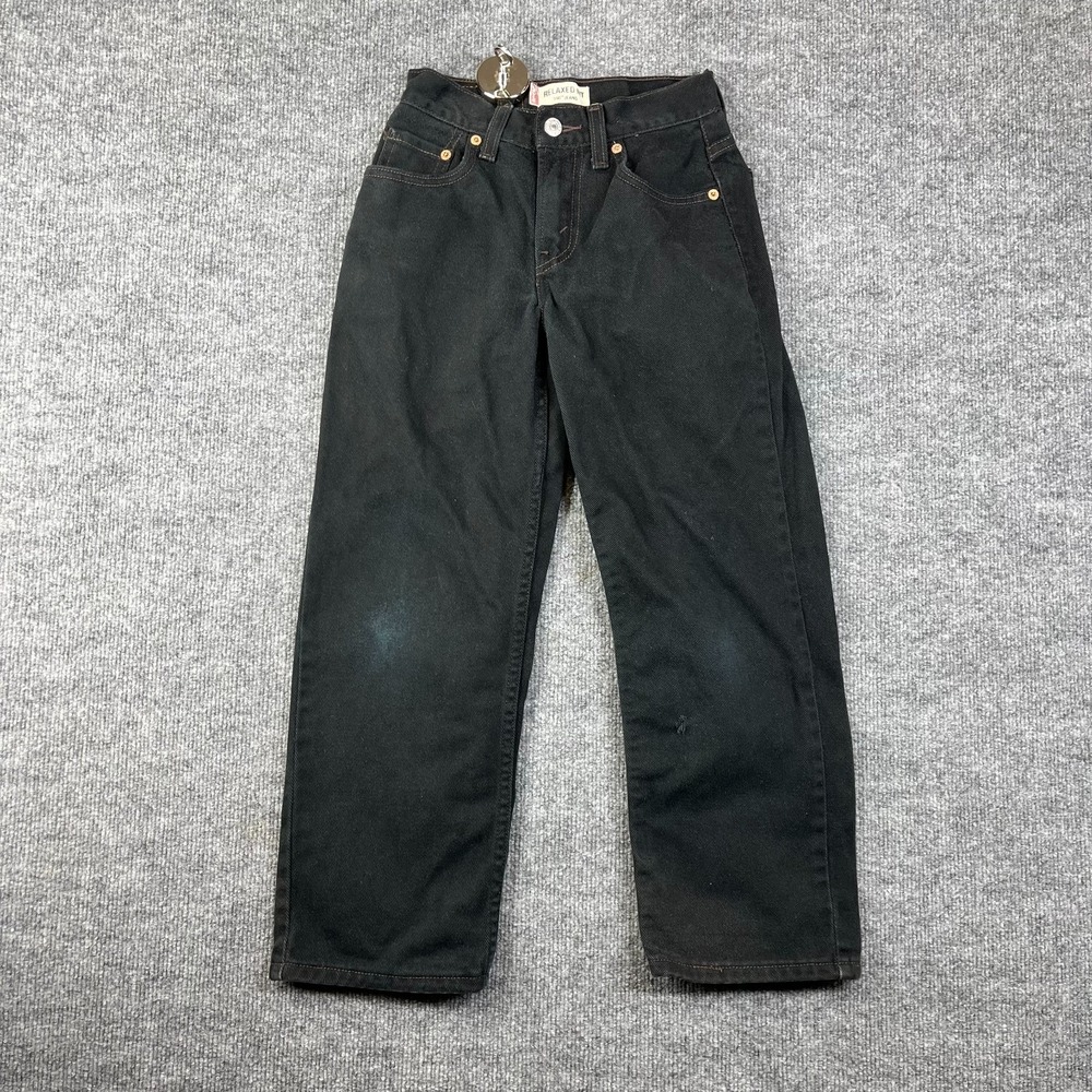 Levi's 550 Relaxed Fit Jeans Womens 9 Black Denim Pockets Classic Straight 24X24